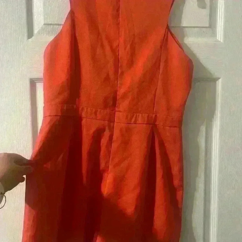 Boohoo Orange Shorts Romper Size 10 - B36 - Picture 2 of 9